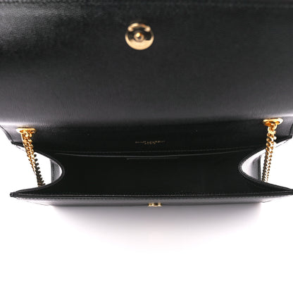 Saint Laurent Grain De Poudre Medium Classic Monogram Kate Satchel Black 5 of 12