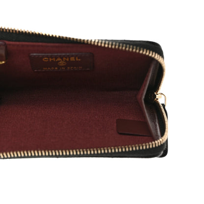 Chanel Caviar Quilted Zipped Key Holder Case Black 6 of 9