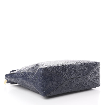 Burberry Heritage Grain Check Embossed Medium Dewsbury Tote Blue Carbon 3 of 8