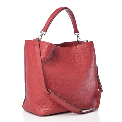 Fendi Cuoio Romano Selleria Large Anna Bucket Bag Rosso 4 of 8
