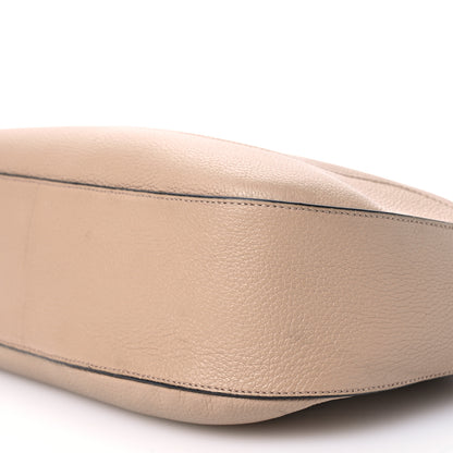 Prada Vitello Phenix Zippered Messenger Hobo Cammeo 10 of 13