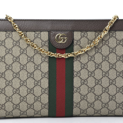 Gucci GG Supreme Monogram Web Medium Ophidia Chain Shoulder Bag Brown 8 of 13