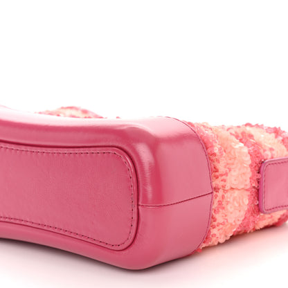 Chanel Sequin Calfskin Small Gabrielle Hobo Pink 9 of 9