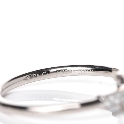 Tiffany 18K White Gold Diamond T Wire Ring 52 6 4 of 5
