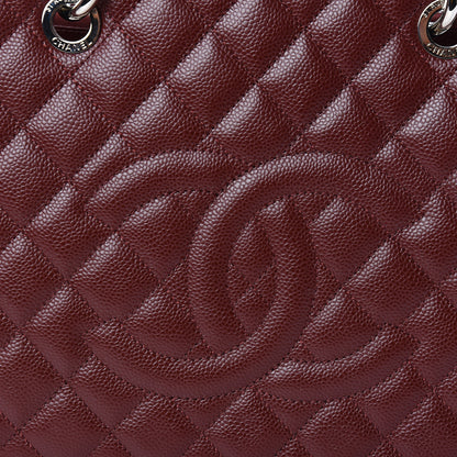 Chanel Caviar Quilted Grand Shopping Tote GST Dark Burgundy 14 of 14
