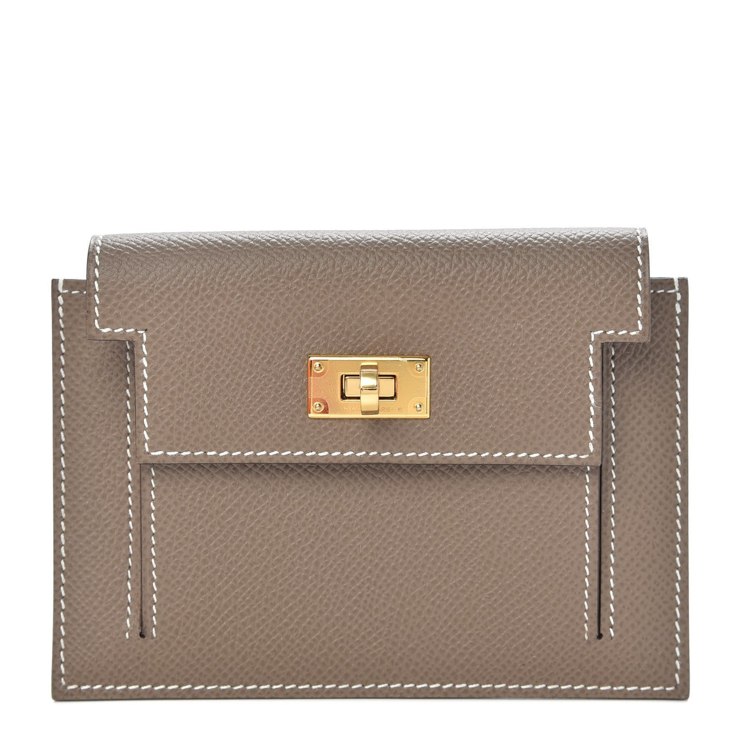 Epsom Kelly Pocket Compact Wallet Etoupe