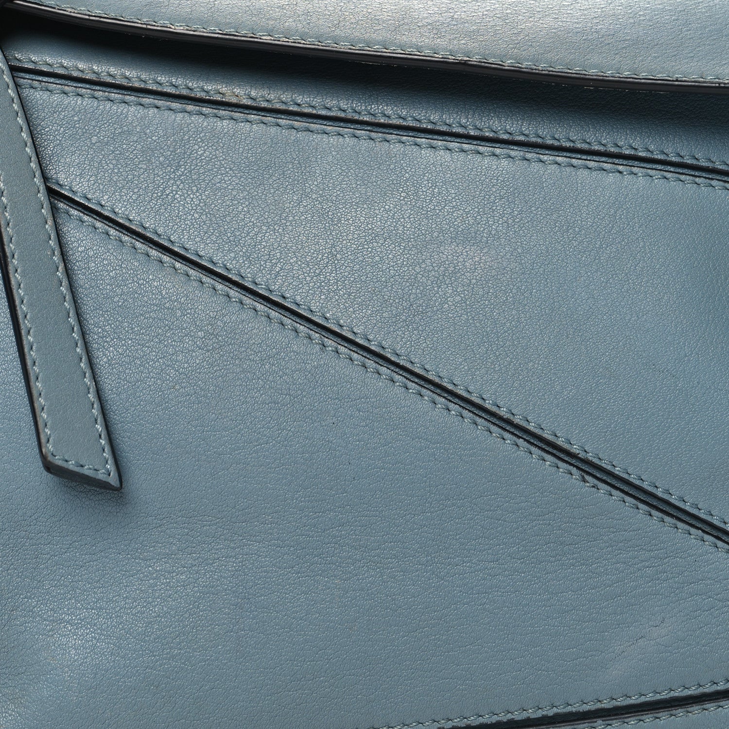 Loewe Calfskin Small Puzzle Bag Stone Blue 8 of 13