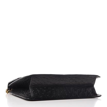 Chanel Ostrich Medium Single Flap Black 4 of 15