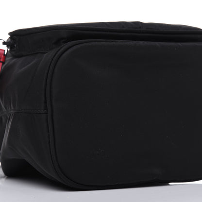 Prada Tessuto Nylon Studded New Vela Mini Bucket Crossbody Bag Black Fuoco 8 of 10