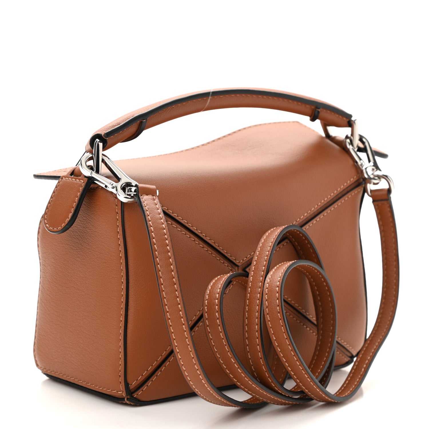 Loewe Calfskin Mini Puzzle Bag Tan 3 of 9