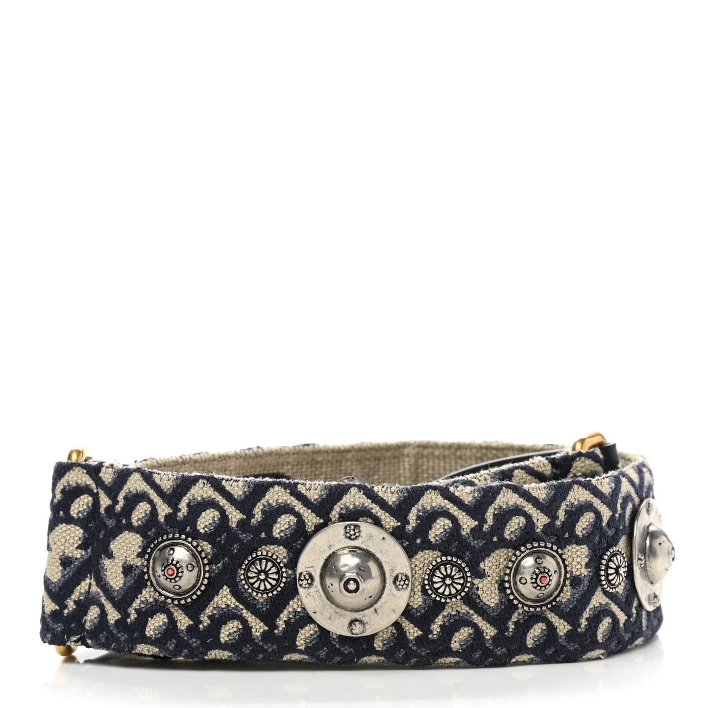 Oblique Studded Shoulder Strap Blue