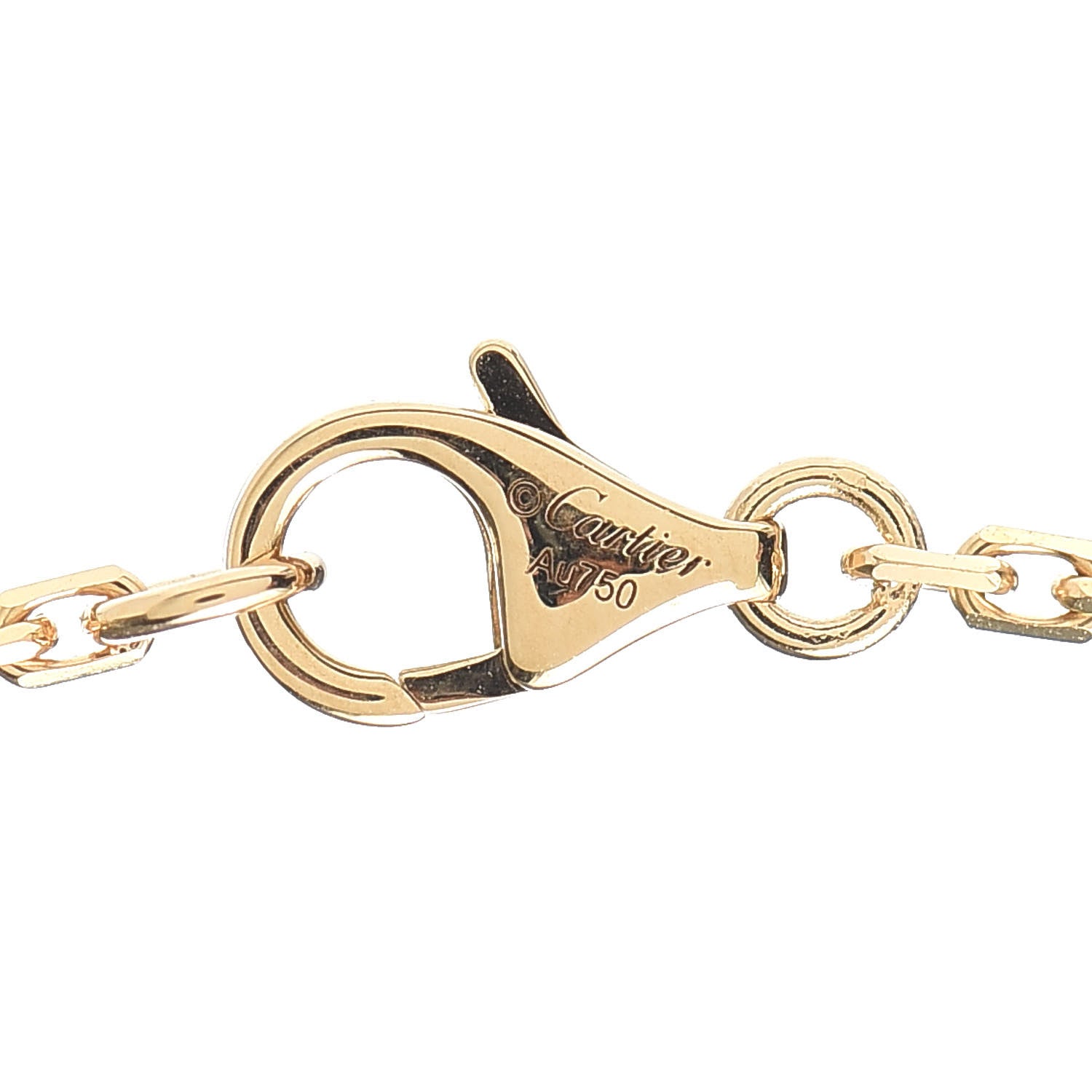 Cartier 18K Yellow Gold Diamond Interlocking LOVE Necklace 5 of 5