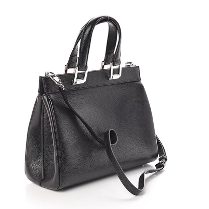 Gucci Grainy Calfskin Small Zumi Top Handle Bag Black 3 of 11