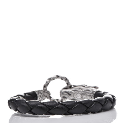 John Hardy Sterling Silver Leather Naga Dragon Legend Bracelet Black 4 of 6