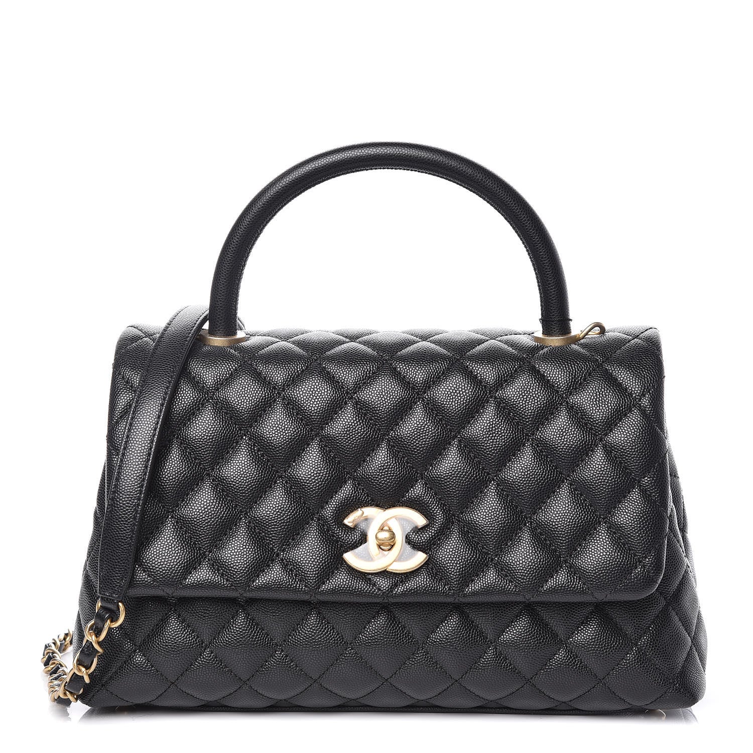 Chanel Caviar Quilted Small Coco Handle Flap Black 1 of 10