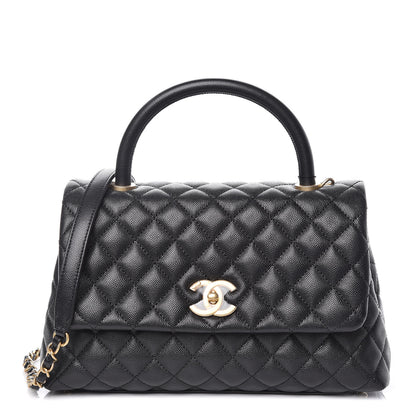 Chanel Caviar Quilted Small Coco Handle Flap Black 1 of 10
