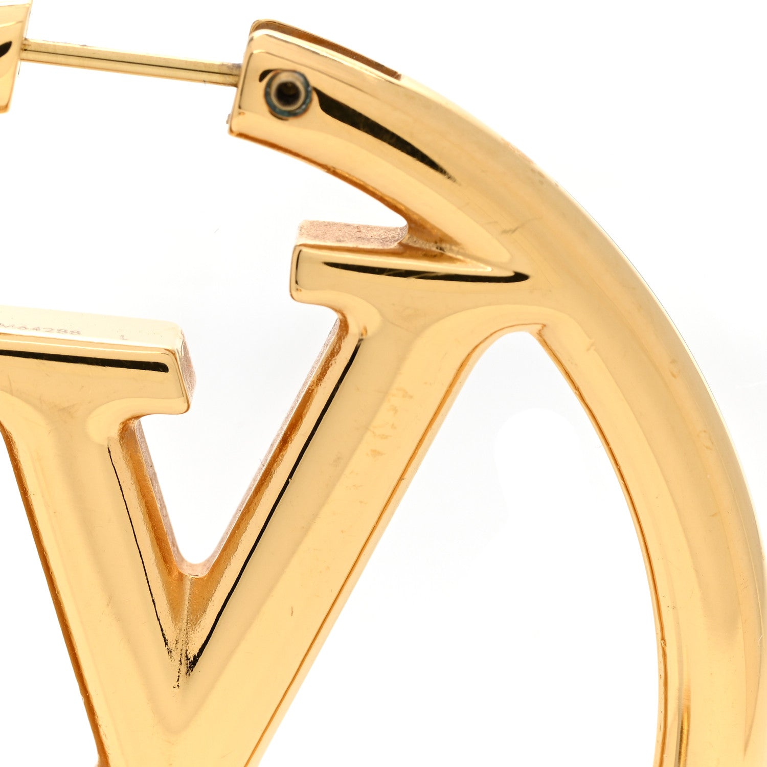 Louis Vuitton Metal Louise Hoop Earrings Gold 7 of 8