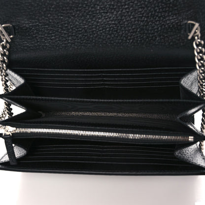 Gucci Jacquard Black Denim GG Monogram Mini Dionysus Chain Wallet Black Ivory 5 of 10