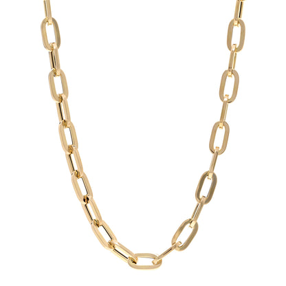 Roberto Coin 18K Yellow Gold Classic Oro Paperclip Link Collar Necklace 1 of 4