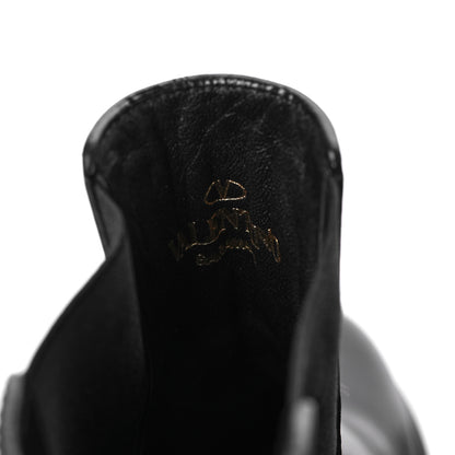 Valentino Garavani Calfskin VLOGO Uniqueform Chelsea 55/85mm Flatform Ankle Boots 41 Black 8 of 9