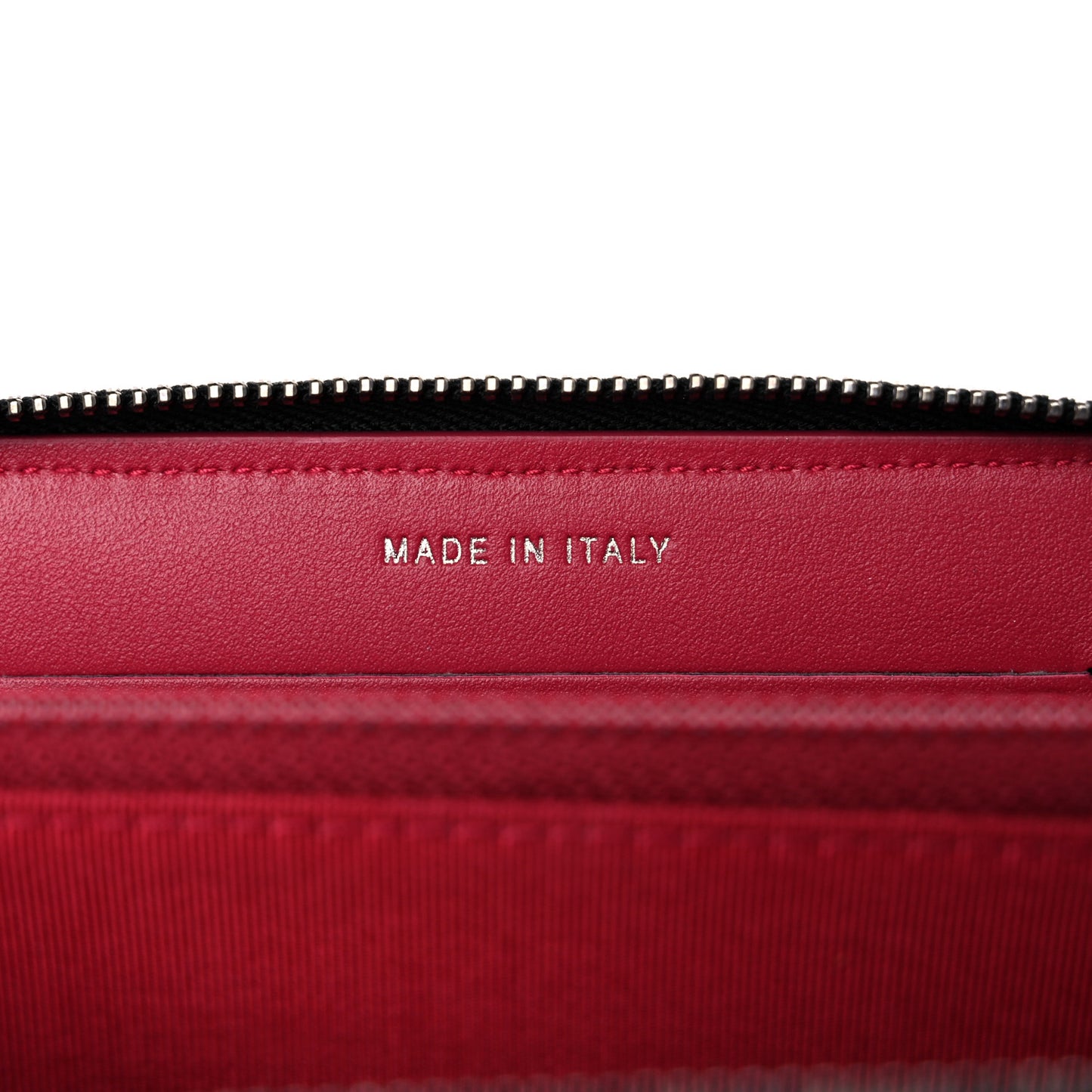 Aged Calfskin Quilted Small Gabrielle Zip Around Wallet Black