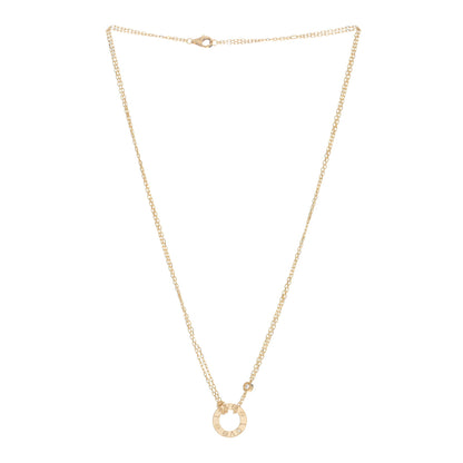 Cartier 18K Yellow Gold 2 Diamond LOVE Necklace 2 of 4