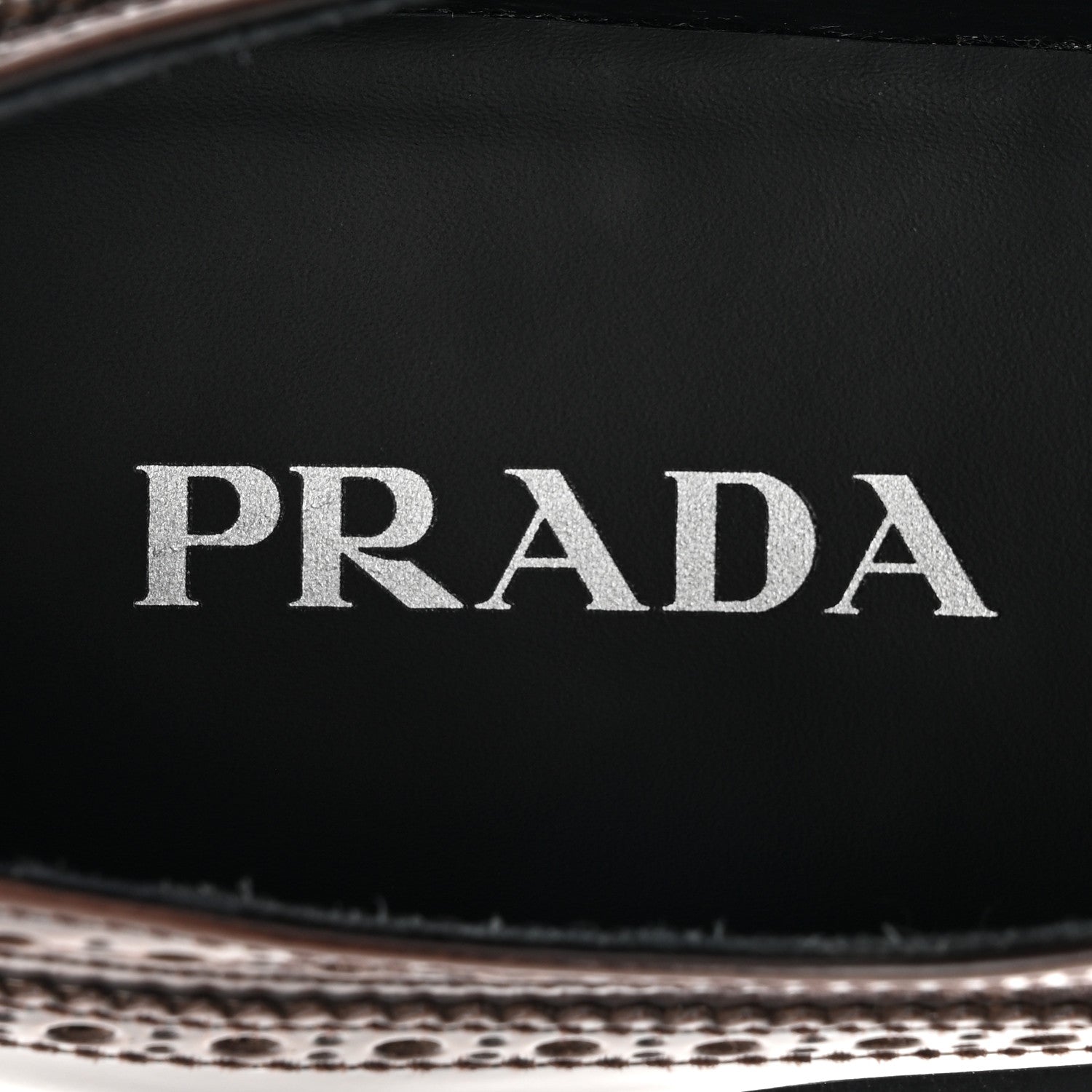 Prada Spazzolato Fume Brogue Derby Loafers 40.5 Bruciato 9 of 11
