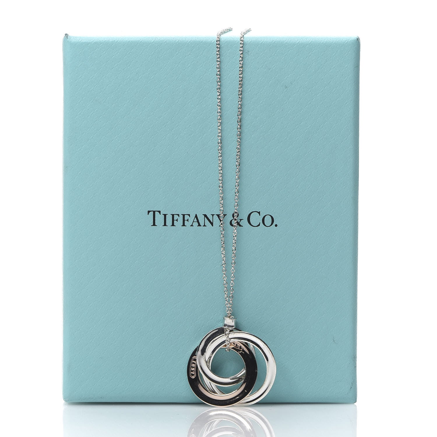 Tiffany Sterling Silver Rubedo 1837 Circles Pendant Necklace 8 of 8