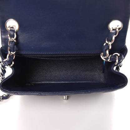 Chanel Lambskin Quilted Mini Square Flap Navy 5 of 9