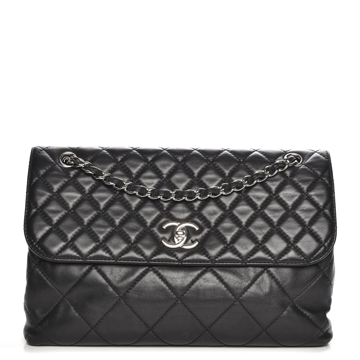 Calfskin Quilted In The Business Flap Bag Black