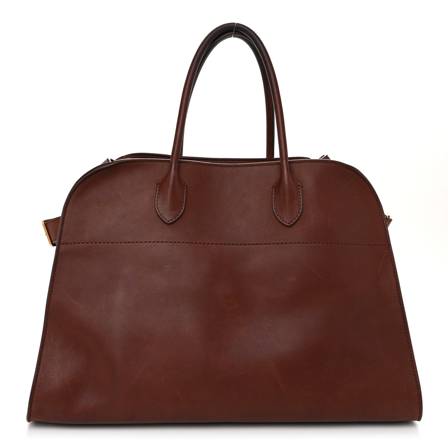 The Row Polished Saddle Calfskin Soft Margaux 15 New Burgundy 1 of 11
