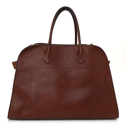 The Row Polished Saddle Calfskin Soft Margaux 15 New Burgundy 1 of 11