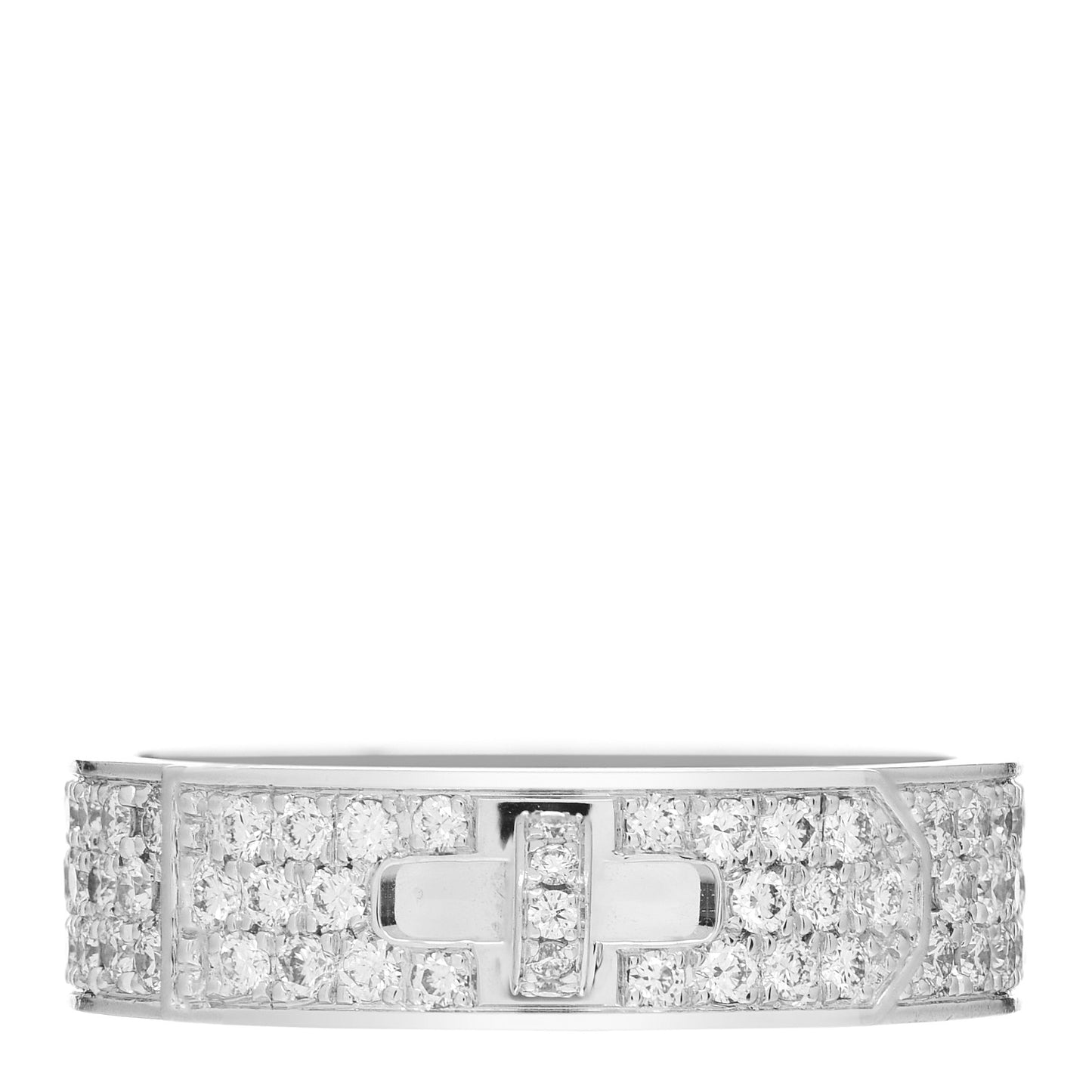 18K White Gold Diamond Pave Kelly Ring 51 5.75