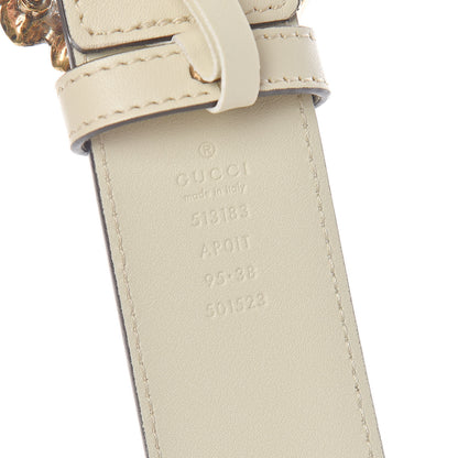Gucci Calfskin Crystal Double G 40mm Belt 95 38 White Multicolor 4 of 6