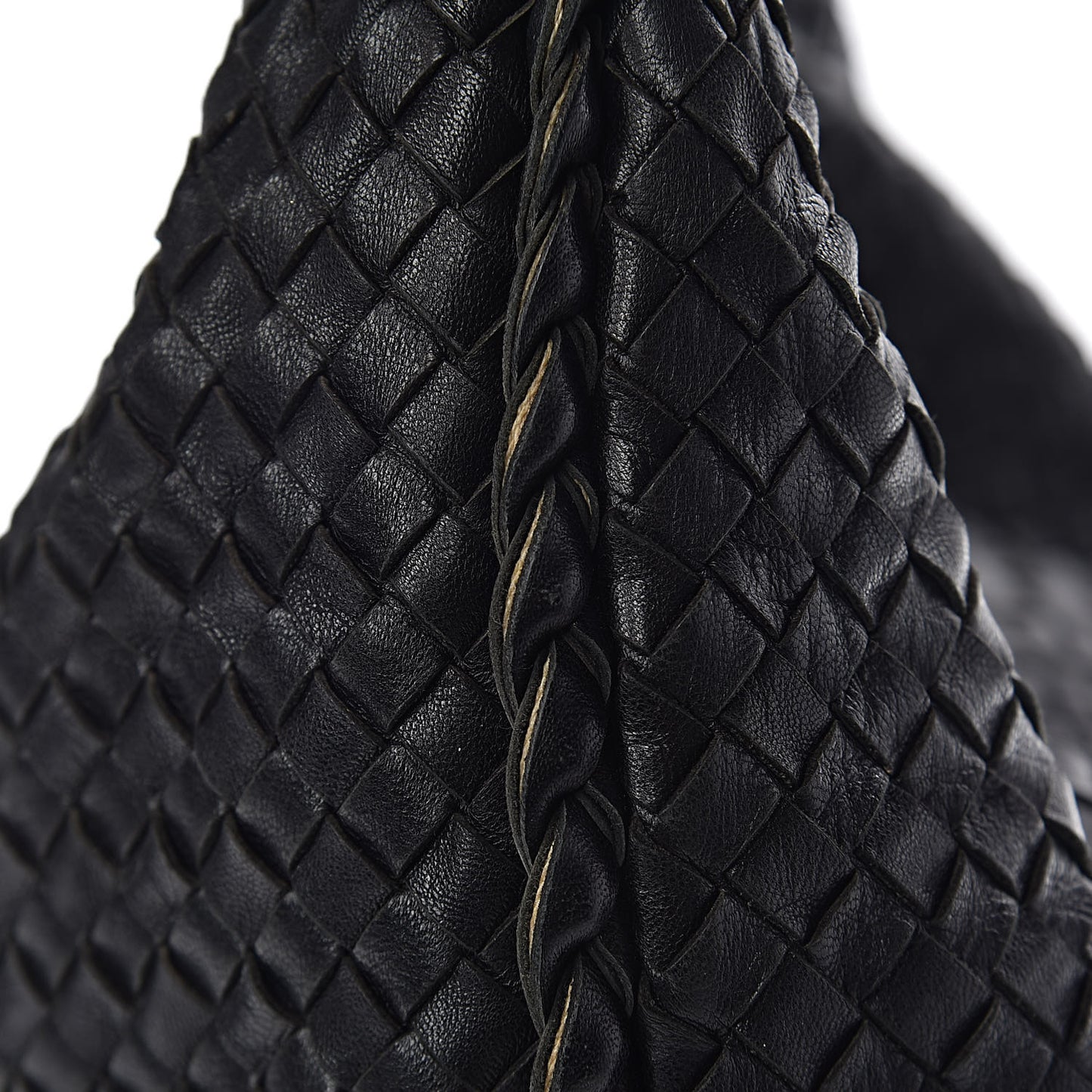 Nappa Intrecciato Large Veneta Hobo Black