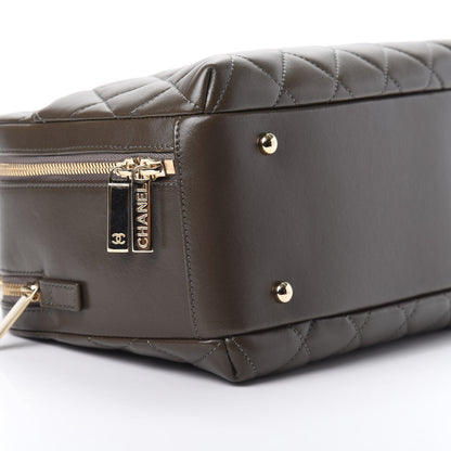Chanel Lambskin Quilted Medium Trendy CC Bowling Bag Dark Khaki 10 of 12