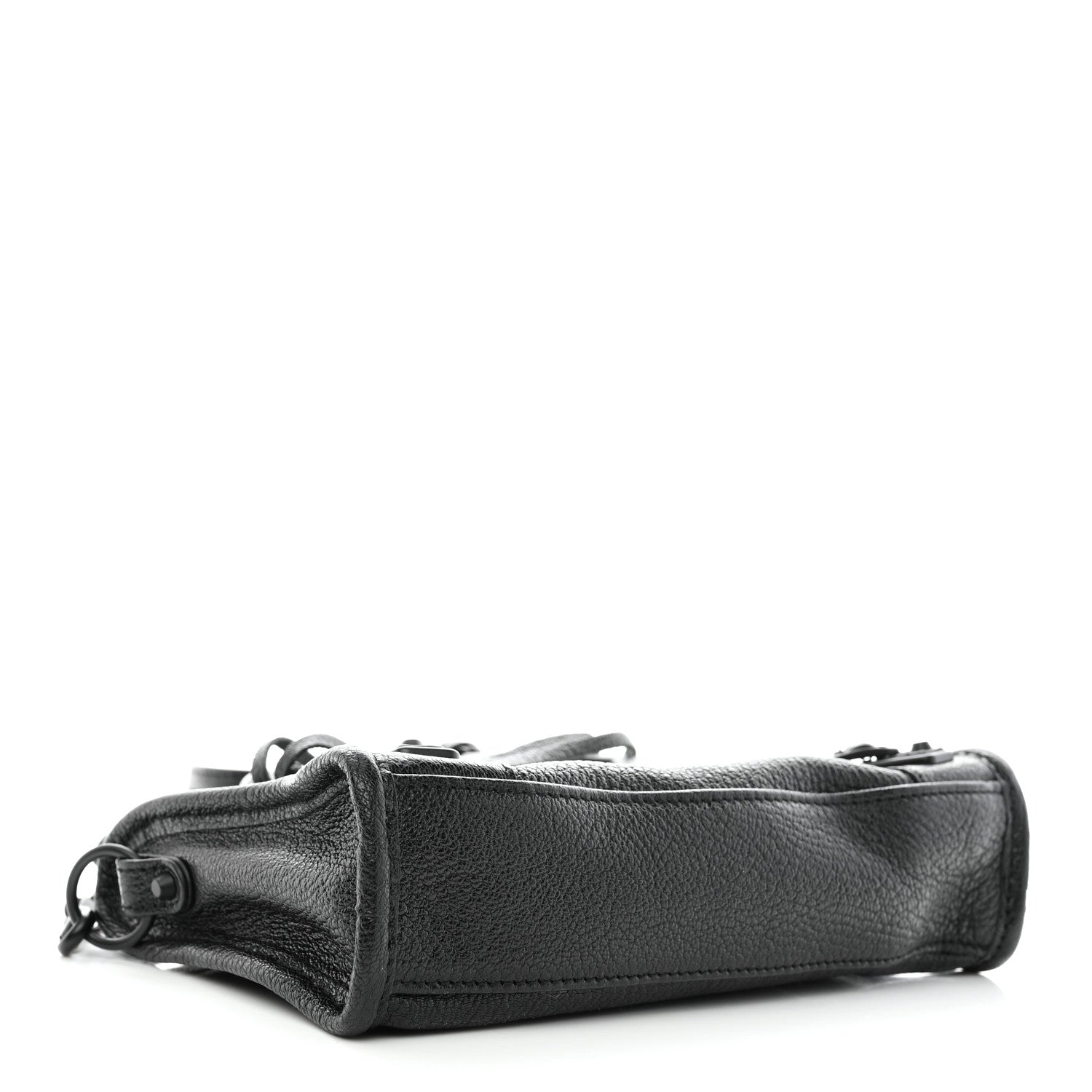 Balenciaga Chevre Black Metallic Edge Hardware Mini City Black 3 of 10