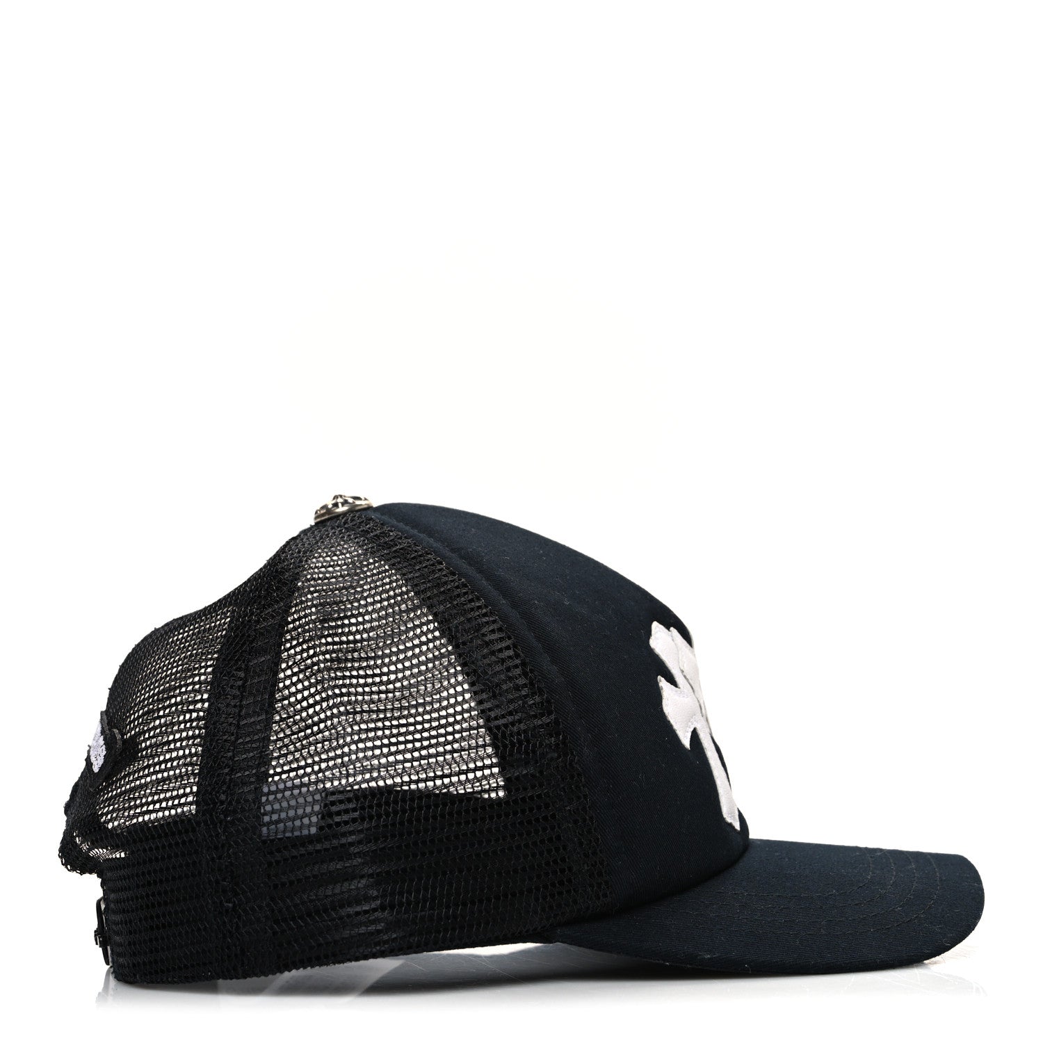 Chrome Hearts Cotton Mesh Triple Cross Cemetery CH Trucker Hat Black White 5 of 8