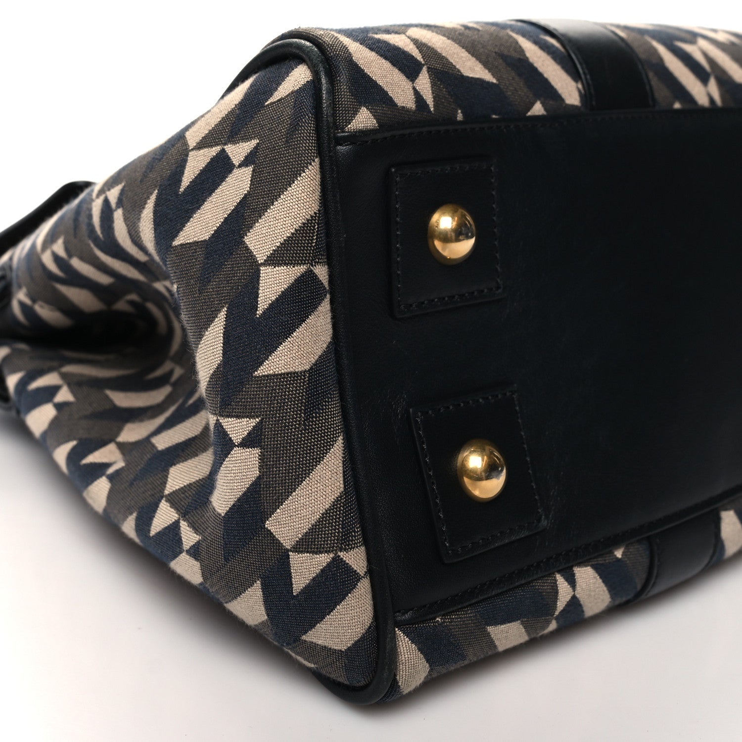 Mulberry Monogram Smooth Calfskin Canvas Print Bayswater Black 8 of 11