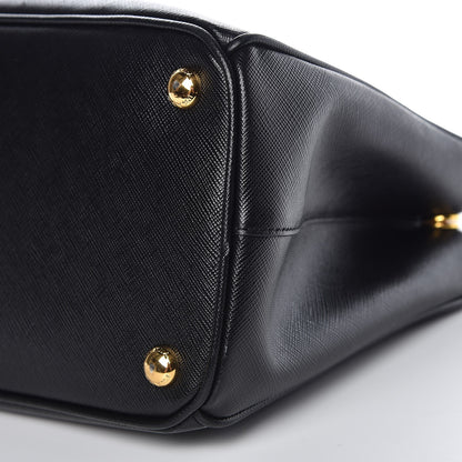 Prada Saffiano Small Galleria Double Zip Tote Black 8 of 9