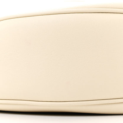 Celine Supple Calfskin Cuir Triomphe Small Heloise Shoulder Bag White Cotton 10 of 11