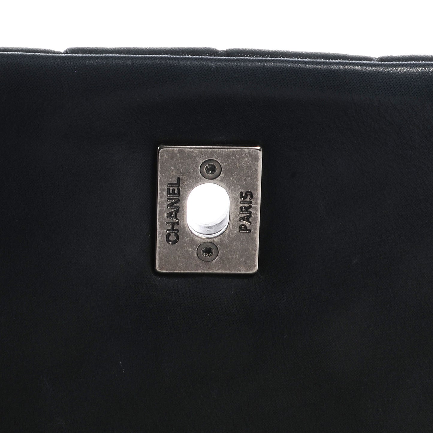 Iridescent Calfskin New Bubble Large Flap Dark Gray