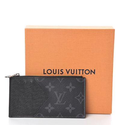 Louis Vuitton Monogram Eclipse Taiga Coin Card Holder 7 of 7