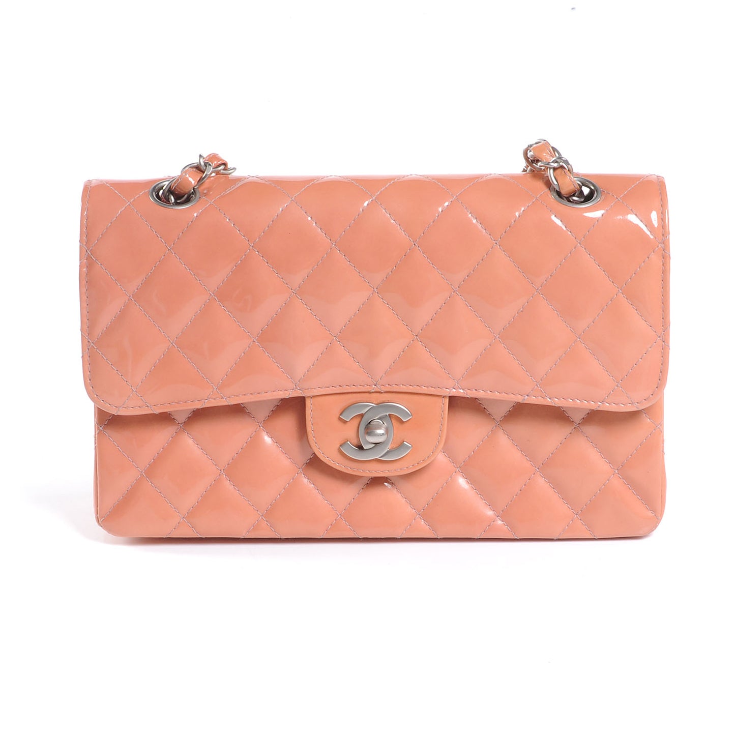 Patent Small Double Flap Rose Clair