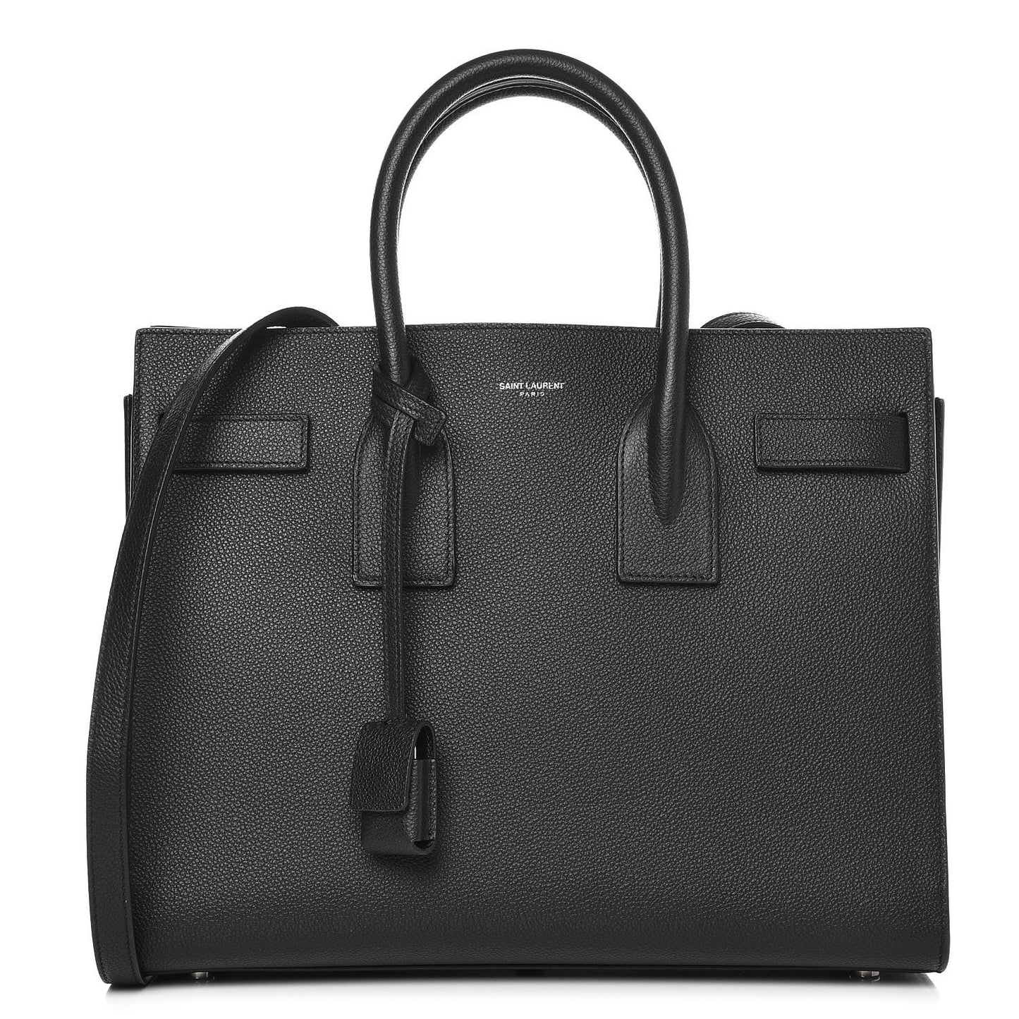 Grained Calfskin Small Sac De Jour Black