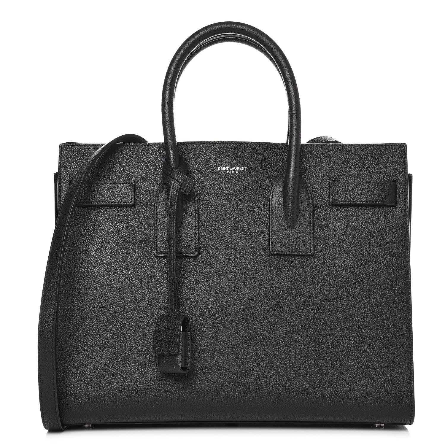 Saint Laurent Grained Calfskin Small Sac De Jour Black 1 of 7