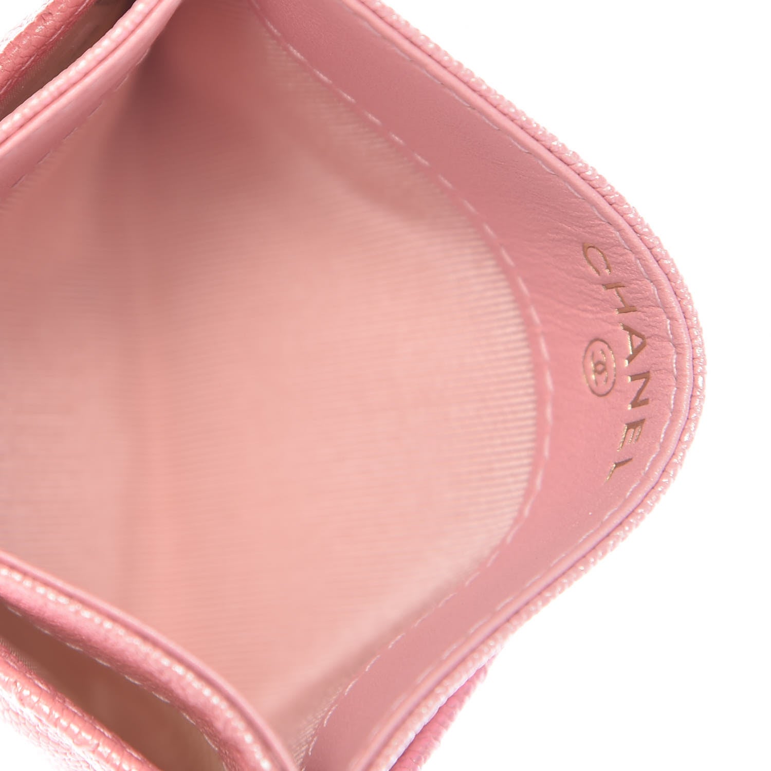 Chanel Iridescent Caviar Quilted Card Holder Pink 5 of 9