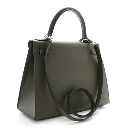 Hermes Epsom Kelly Sellier 28 Vert De Gris 3 of 18