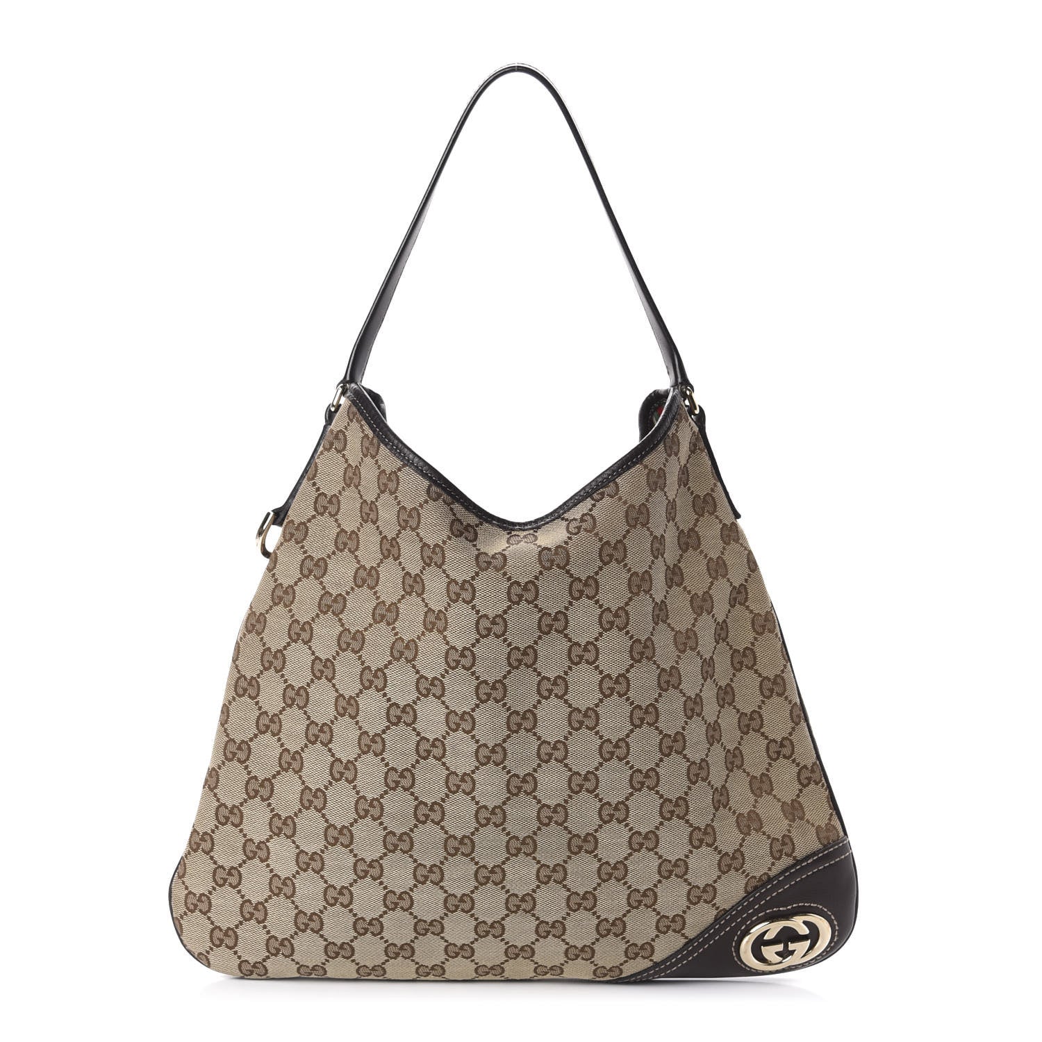 Gucci Monogram GG New Britt Medium Hobo Brown 1 of 12