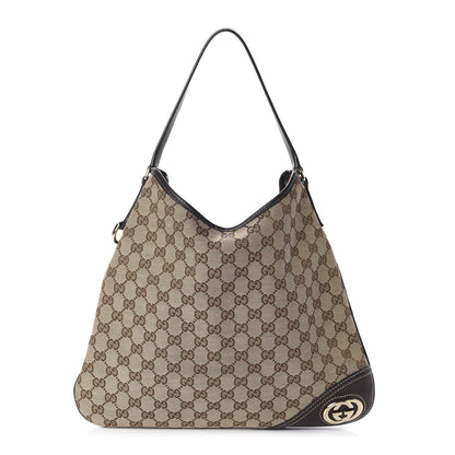 Gucci Monogram GG New Britt Medium Hobo Brown 1 of 12